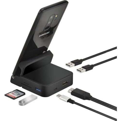 8 In 1 Type C HUB Docking Station Phone Stand Dex Pad Station USB C To HDMI-compatible Dock Power Charger Kit for for Samsung