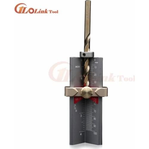 Woodworking tool,Quick drill locator,Height measurement standard angle ruler Height Gauge Limit Ring Installation Aid Drill