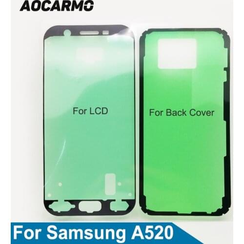 Aocarmo Front LCD Display Screen Frame Adhesive Back Battery Cover Sticker Glue Tape For Samsung Galaxy A5( 2017) A520 A520F
