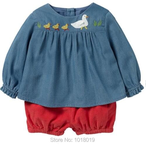 Baby Girls Clothes Sets 100% Cotton Long Sleeve Jeans Tees T-shirt Baby Girls 2pc Outfits Kids Spring Autumn 2020 Children Suits