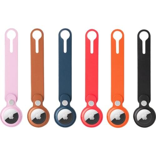 Leather Key Ring for Apple Airtags Case Protective Cover Bumper Shell Tracker Accessories Anti-scratch Air tag Keychain case