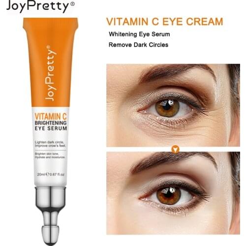 JoyPretty Vitamin C Eye Cream Firming Anti Puffiness Anti Aging Wrinkles Remove Dark Circles Moisturizing Aging Eye Skin Care
