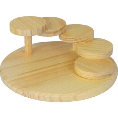 Five steps six steps seven steps round rotating sushi table creative tableware solid wood tableware snack rack