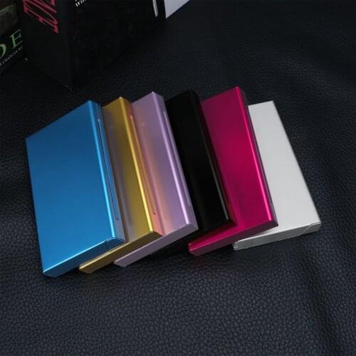Portable Pocket Size Women Super Thin Creative Personality Cigarette Box 20 Stickers Ladies Metal Cigarette Gift Box Case