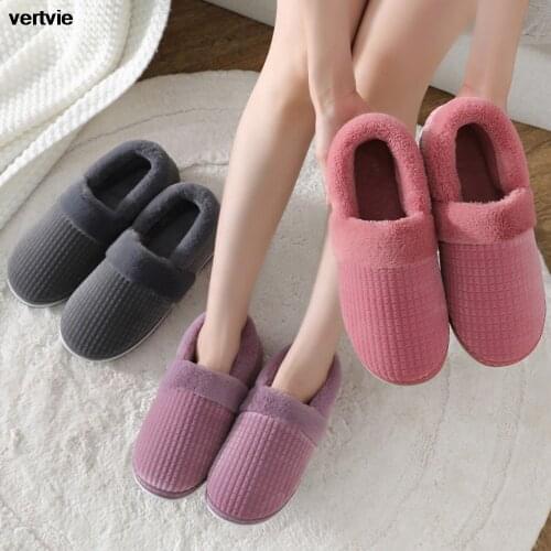 Men Stripe Slippers Home Warm Plush Fluffy Winter Shoes Male Memory Foam Outside Wear Platform Slipper Soft Antiskid Size 46