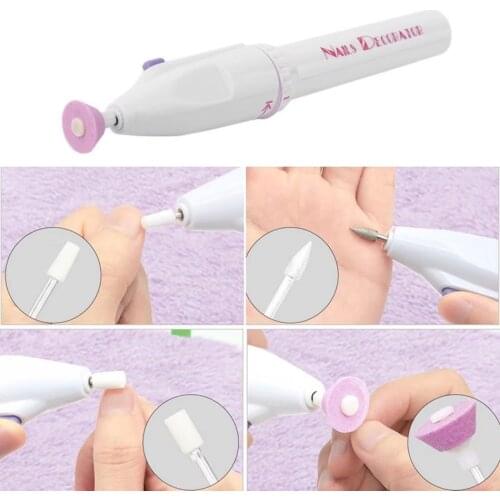 5 Bits Nail Art tools Electric Nail File Drill Kit Tips Manicure Toenail Pedicure Salon Pen Shape Set Cosmetic Tools