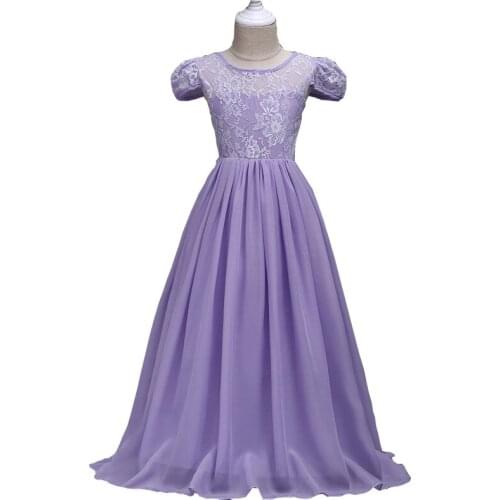 6-15Y New Girls Dress Childrens Wedding Dress Chiffon Princess Dress And Dress Wear Longuette Suitable For Role Playing