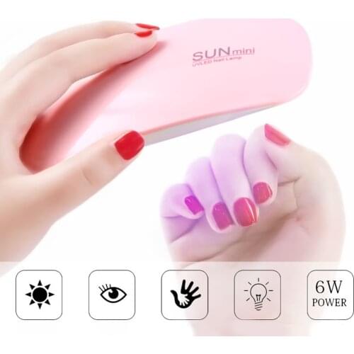 Mini Nail Art LED Ultraviolet Sunlight Curing Nail Polish Dryer Baking Lamp Tools USB Interface Nails Phototherapy Machines