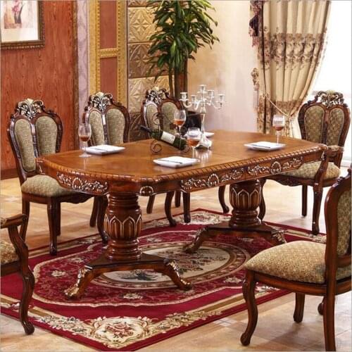 Modern Style Italian Dining Table, 100% Solid Wood Italy Style Luxury Dining Table o1092