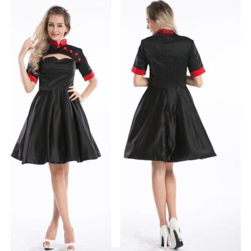 Plus Size S-6XL Bestdress Summer Black Retro Vintage Style 50s 60S Swing Pinup Party Elegant Rockabilly Dresses