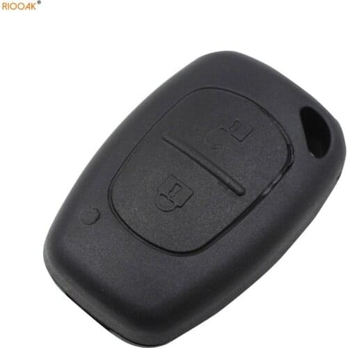 RIOOAK 10PCS Remote Car Key Shell 2 Button For Renault Trafic Vauxhall Opel Master Vivaro Nissan Primastar Fob Key Case Cover