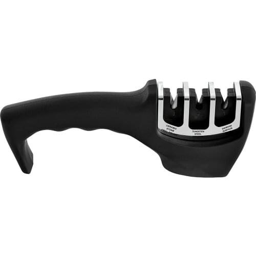 BergHOFF Essentials Pull Through Knife Sharpener Black – Knife Sharpener