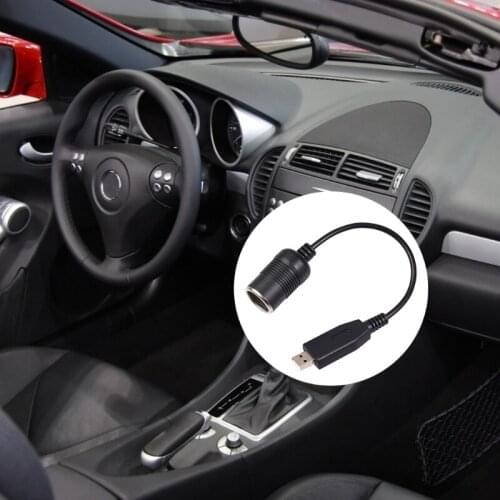 Car Cigarette Lighter Socket Female Step Up USB to 12V Cable Converter Wired Controller for Driving Recorder Auto DVR