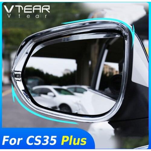 Vtear Car rearview Rainproof cover For Changan CS35 Plus mirror visor waterproof trim exterior decoration accessories part 2020