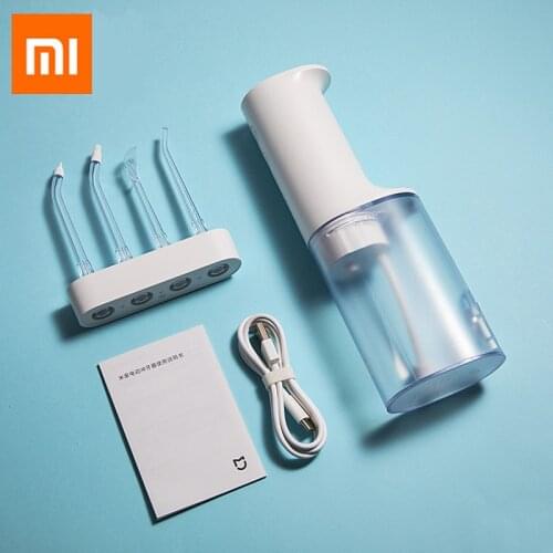 XIAOMI Mijia Smart Electric Oral Irrigator IPX7 Waterfroof Dental Water Jet Flosser 4 Modes Oral Cleaning W/4 NozzlesMemory