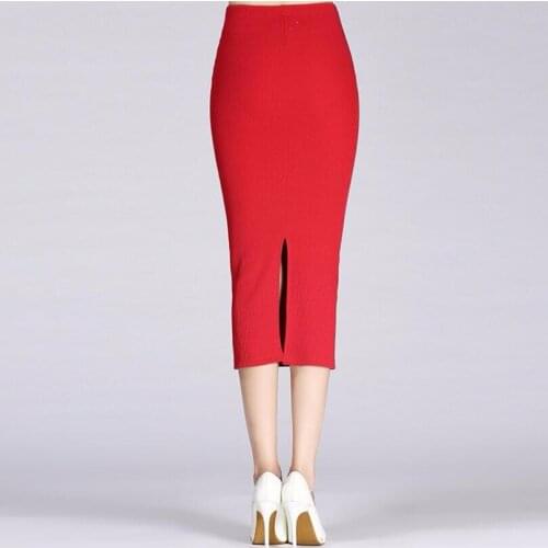 Yezw Knitted Pencil Skirts