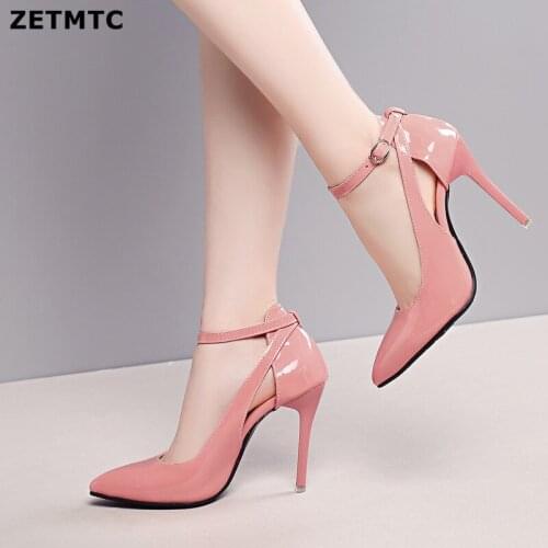2019 sexy womens high heels fashion summer ladies party wedding sandals ladies shoes black and pink white yellow size 33-45