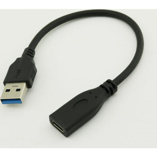 10pcs USB-C 3.1 Type C Female to USB 3.0 A Male Data Adapter Cable for Macbook Tablet 20cm