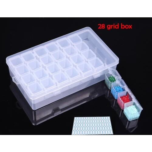 28 Grid Diamond Embroidery Storage Box Medicine 5D DIY Diamond Painting Accessories Tool Jewelry Box Storage Box Home Gifts