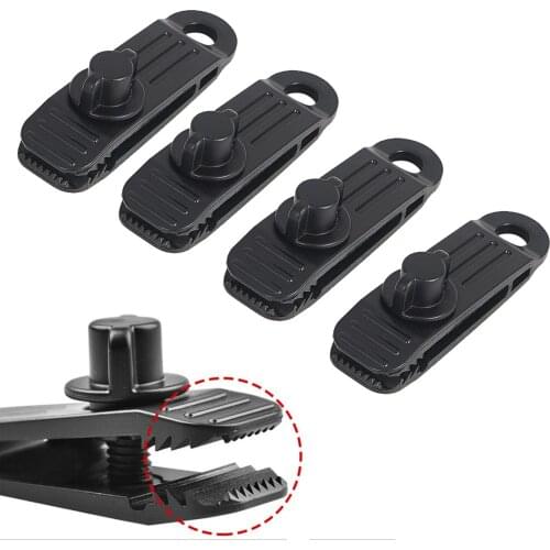 4pcs Nylon Tarp Clips Heavy-Duty Sliding-Lock Grip Clamps For Awnings Marine
