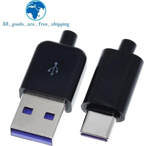 65W 5A PD Fast Charge Type-C USB Male Connector Welding With 5Pin PCB + Type A Male 5Pin USB DIY OTG Data Charge Cable Accessori