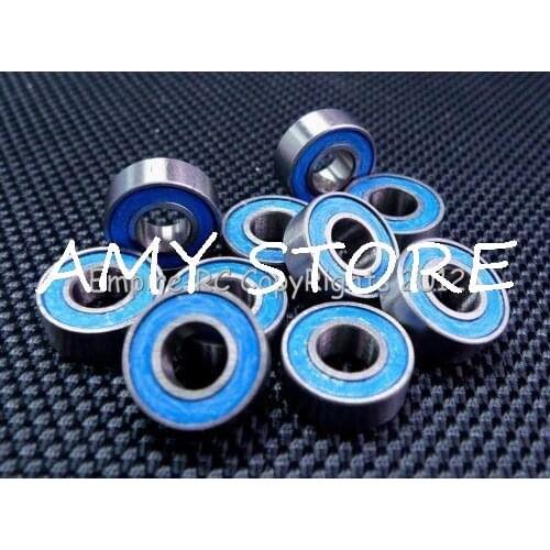 ABEC-3 (25 PCS) R166-2RS 3/16"x3/8"x1/8" Rubber Sealed Ball Bearing R166RS Blue