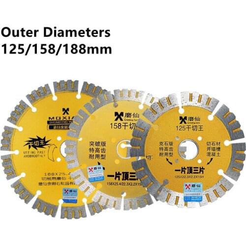 MX Diamond Cutter Disc Saw Blade for Marble Concrete Porcelain Tile Granite Quartz Stone concrete cutting discs 125 158 188mm