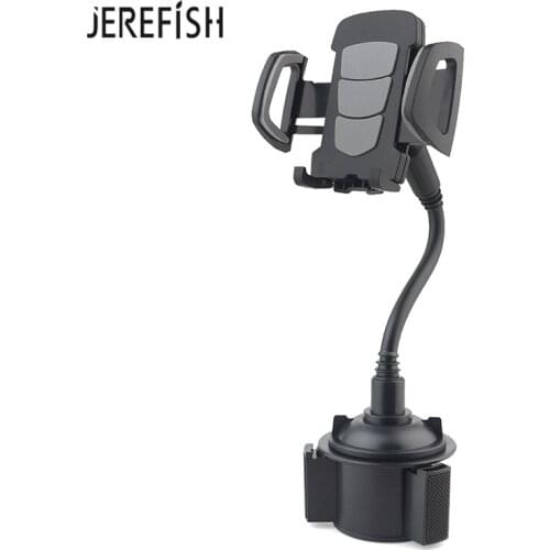 Upgraded JEREFISH Universal Adjustable Cup Holder Cradle Car Mount for Cell Phone iPhone XS Max X 8 7 Huawei Xiaomi Car Mount