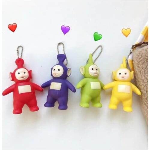 Fashion Restoring Ancient Ways Key Chain Cute Teletubbies Keychain Backpack Pendant Creative Cartoon Doll Keyring Small Present