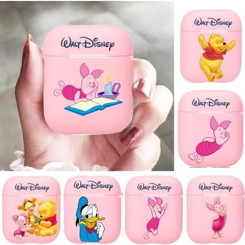 Disney Pink Pig Mickey Minnie Mouse Silicone Bluetooth Wireless Earphone Case for AirPods Protective Cover Skin Accessories Pods