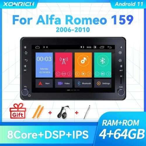 IPS DSP 4GB 64GB Android 10 GPS Navigation For Alfa Romeo 159 Brera Spider Sportwagon Multimedia Audio Stereo Autoradio 1 Din