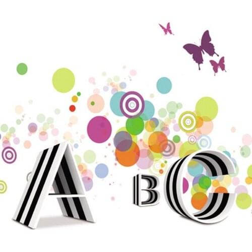 Colorful Dot Butterfly ABC Photography Backdrops Photo Props Studio Background 5x7ft