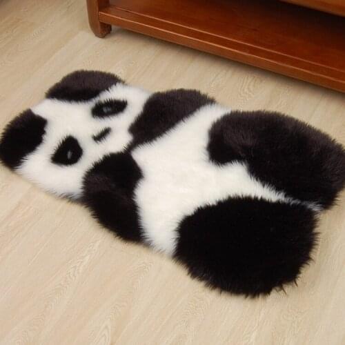 Cute imitation fur rug Panda Koala rug living room Bedroom wool rug kids room cartoon carpet white soft home Decorative