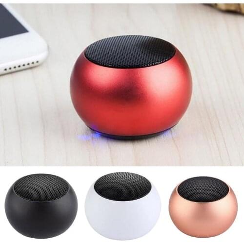 Mini Portable Bluetooth Metal TWS Music Player Solid Color Subwoofer Loudspeaker Fidelity Stereo Stylish Appearance Perfect Gift