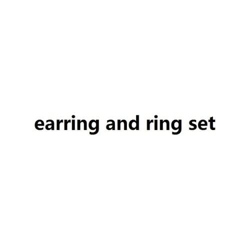 Baguette ring and earring set