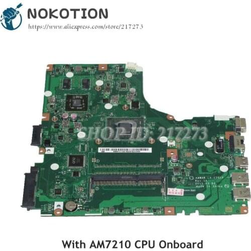 NOKOTION NBMYC11001 NB.MYC11.001 For Acer aspire E5-422G Laptop Motherboard A4WAR LA-C351P AM7210 CPU with Discrete graphics