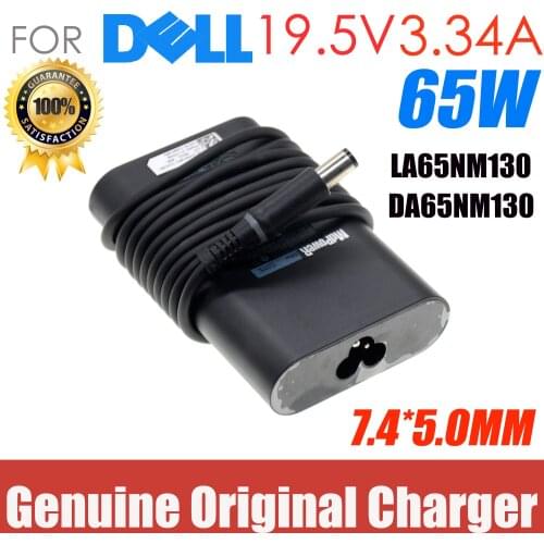 Original 19.5V 3.34A 65W AC Adapter Charger for Dell Latitude 15-3000 3550 3560 LA65NM130 E5250 E5450 E5440 DA65NM130 7.4*5.0MM