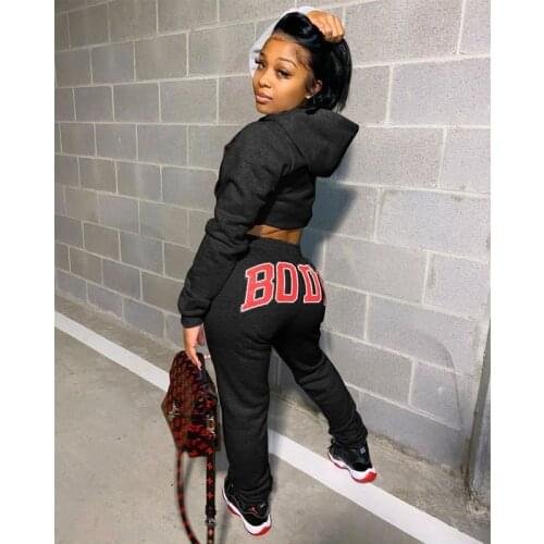 Fall Winter Women 2Pcs Clothes Set Hoodies and Sweatpants Two Piece Outfits Women Casual Tracksuits Outfits