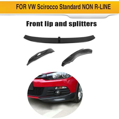 Front lip Carbon Fiber Caractere auto car lip spoiler for VW Scirocco Standard Only 10-13 Non R 3pcs