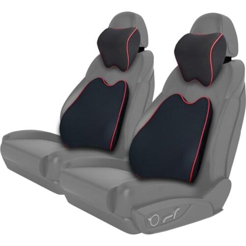 Car Back Seat Support Massage Waist Support Pillow Universal Memory Foam Lumbar Support Cushion for Automobile Seats Chair