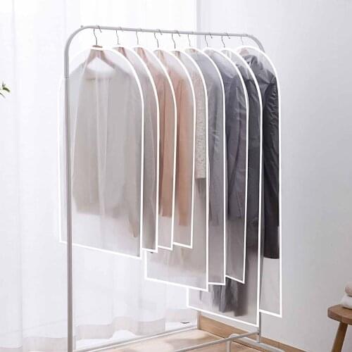 5Pcs Transparent Dress Clothes Coat Garment Suit Cover Bag Dustproof Closet Orgainzer Bag Wardrobe Organizer