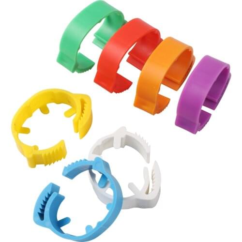 Adjustable Chicken Foot Ring ID2.0~2.4cm No Number Chicken Poultry Flexible Retractable Foot Rings Poultry Farming Tool 7 Colors