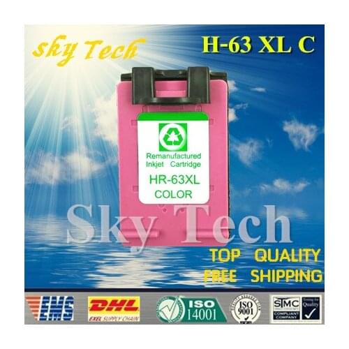 One piece Remanufactured ink cartridge suit for HP63XL C , For HP 1112 2130 2132 3630 3632 3830 4650 4516 4512 4520 Printer