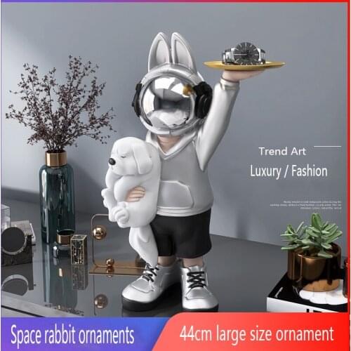 Home Living Room Decoration Light Luxury Creative Space Rabbit Ornaments Figurines Interior Aesthetic Nordic Decor Accessories