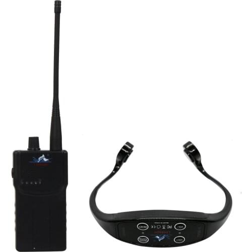 Swimming Teaching Device Bone Conduction Receiver with 1 WalkieTalkie Transmitter +2 Waterproof Headphone Receivers+1 Microphone