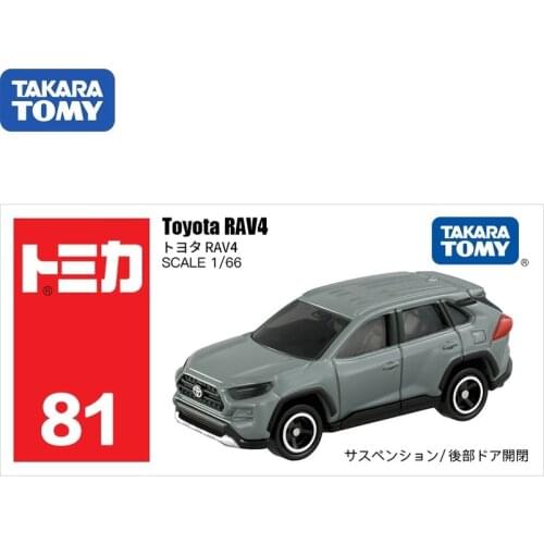 TAKARA TOMY Japan Simulation Alloy Car Model Toy Tomica 81 Toyota RAV4 Off-road Vehicle 158417 Kids Christmas Gift Toys
