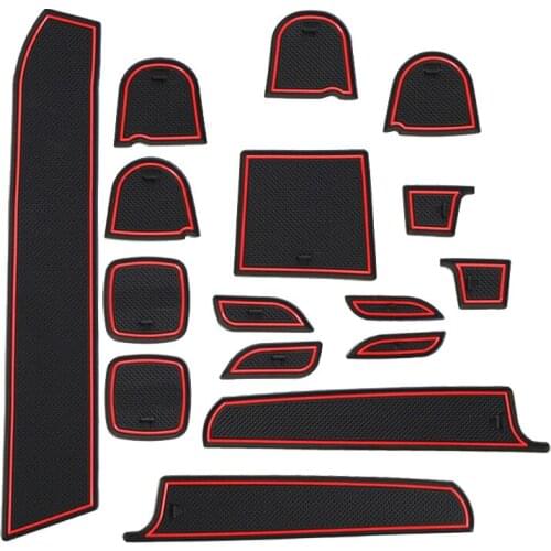 1 Set Car Inner Gate Slot Pad Rubber Anti-Slip Mat Accessories Fit for Suzuki Swift 1.2 Sport 2011 2012 2013 2014 2015 2016 2017