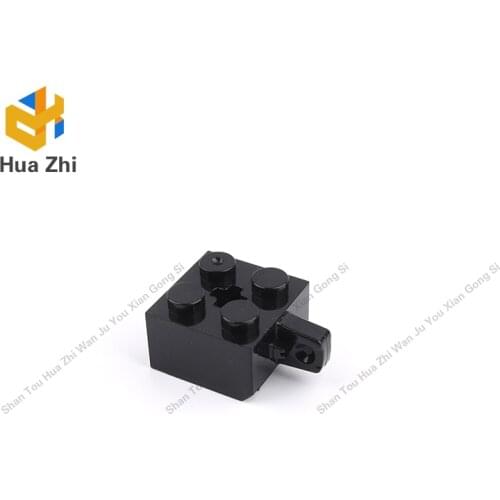 10PCS 30389 Hinge Brick 2x2 Locking with1 Finger Vertical and Axle Hole Building Blocks Parts MOC DIY Education Build Toys
