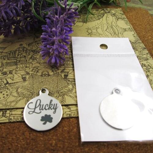 20pcs--"lucky"stainless steel charms more style for choosing DIY Charms pendants for necklace