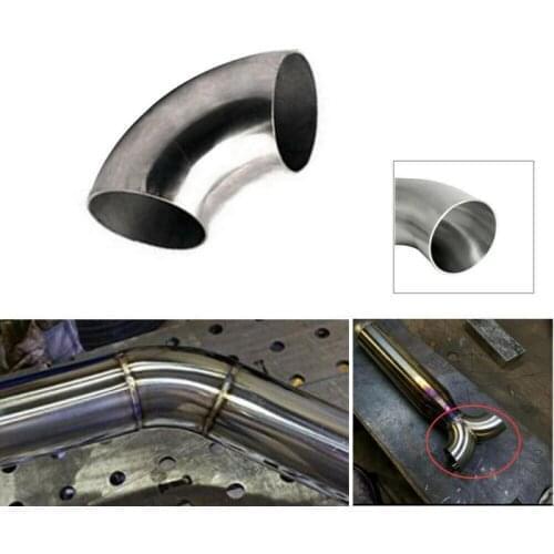 2pcs 63mm Sanitary Butt Weld 90 Degree Elbow Bend Pipe 304 Stainless Steel Car Exhaust Pipe Muffler Welded Pipe Freeshipping